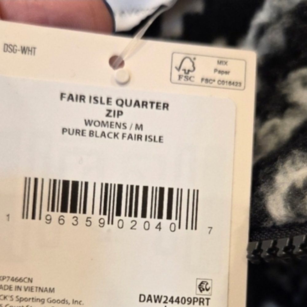 DSG Women's Fair Isle Quarter-Zip Fleece Pullover Medium  New Jacket/Coat New - Picture 12 of 12